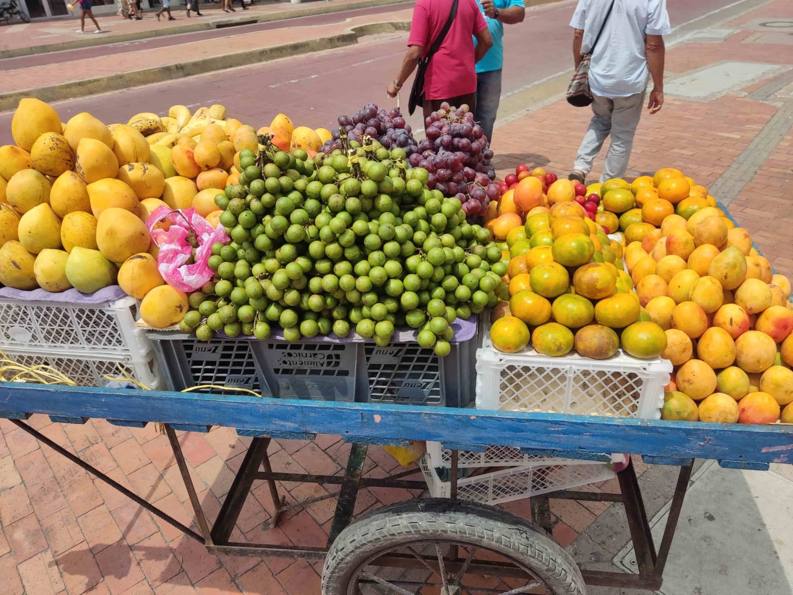 Frutas en la calle.